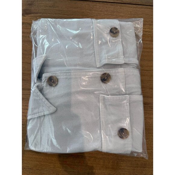 ZARA TRF PALE BLUE Pocket Jacket, size small - Picture 15 of 15